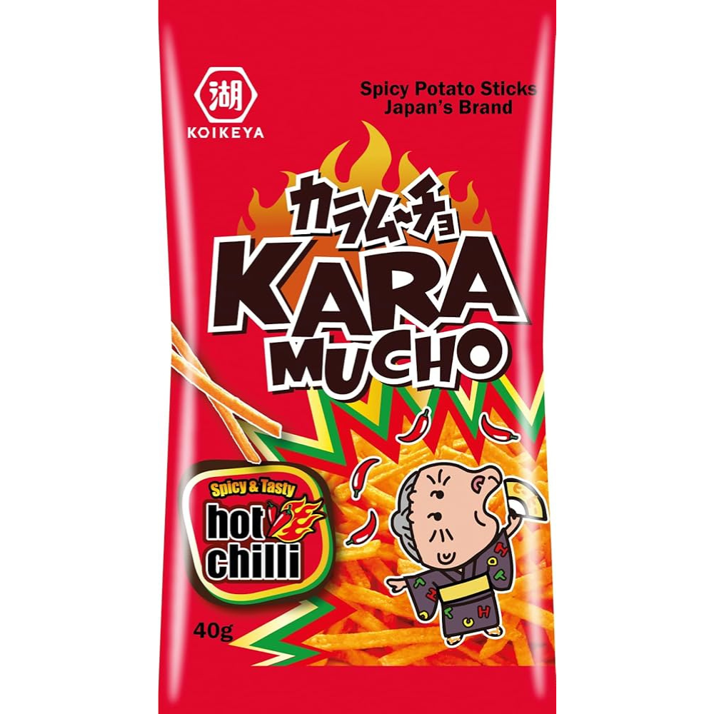 Karamucho Potato Sticks Hot Chili 18 x 40g DDM 2025-06
