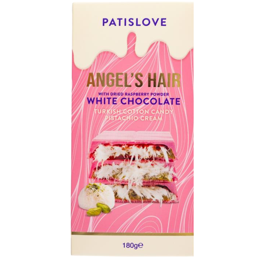 Patislove White Chocolate Raspberry Dubai Chocolate Angel's Hair 10 x 180g