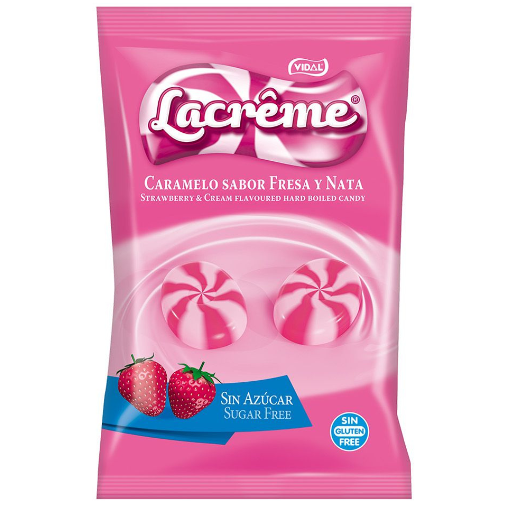 Vidal Lacrême Sugar Free Strawberry & Cream 12 x 300pc DDM 2026-10