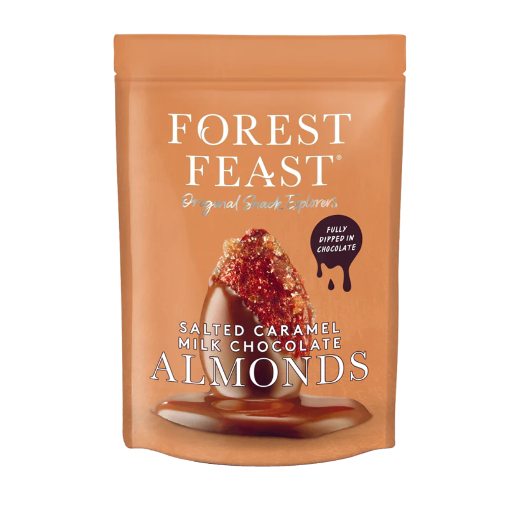 Forest Feast Milk Chocolate Salted Caramel Almonds 8 x 120g