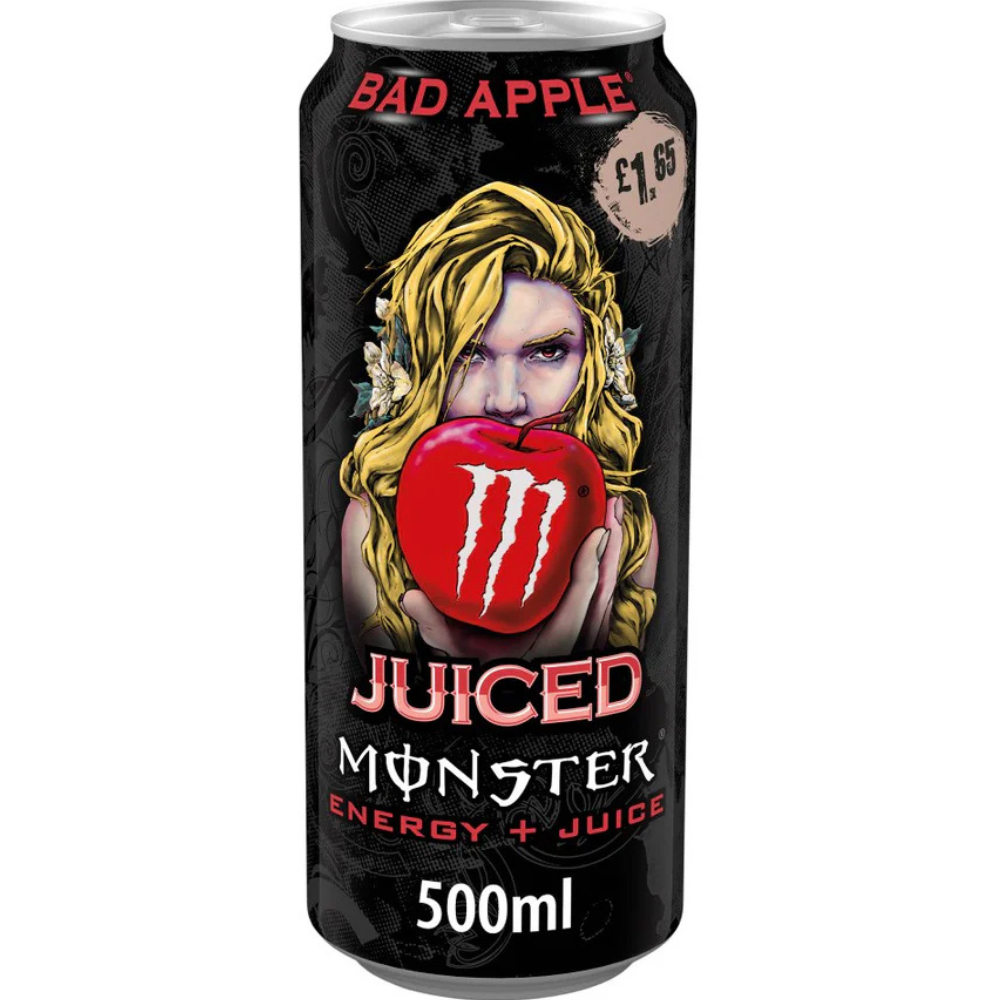 Monster UK Energy Bad Apple 12 x 500ml - WITH LABEL