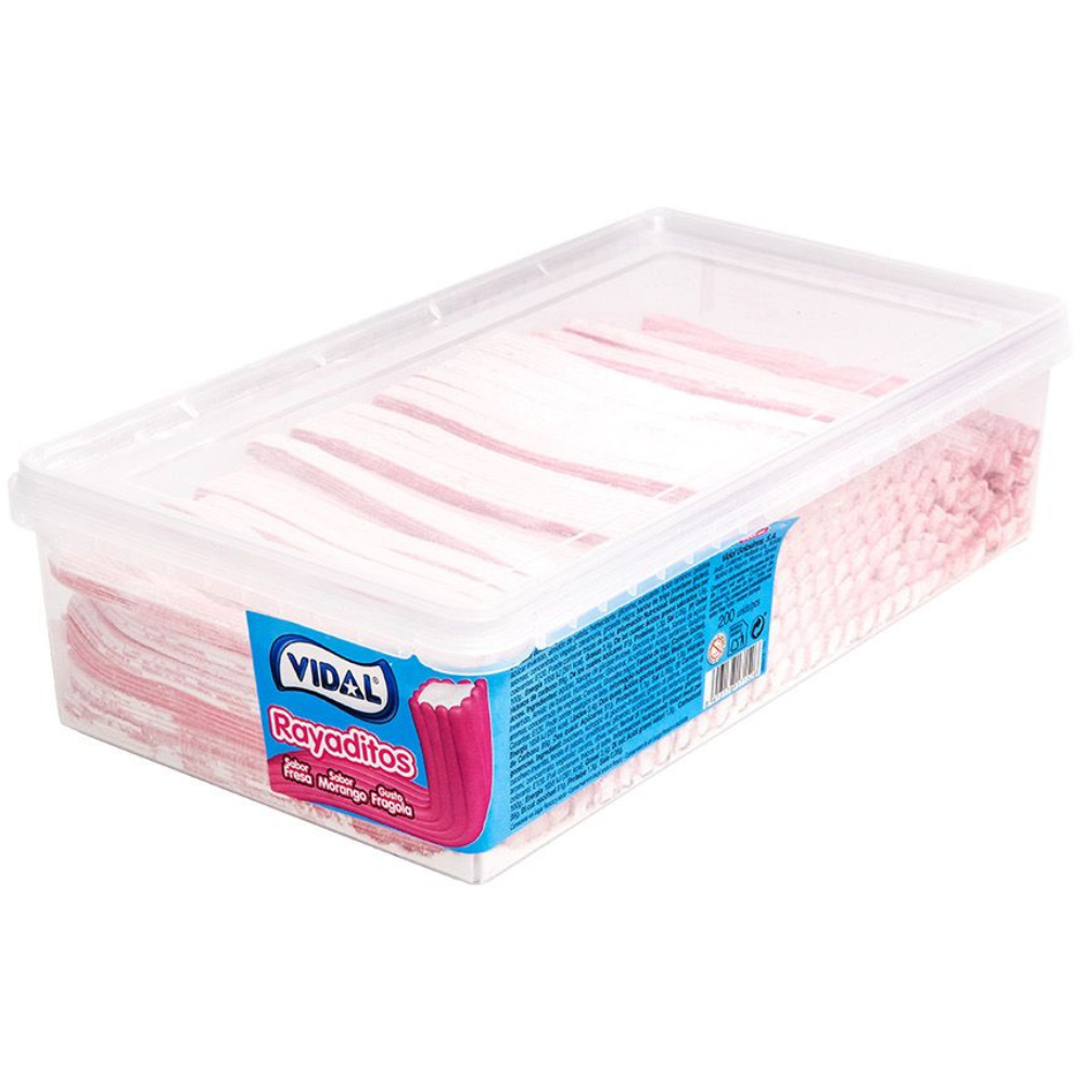 Vidal Stripped Rayaditos Strawberry 6 x 200pc