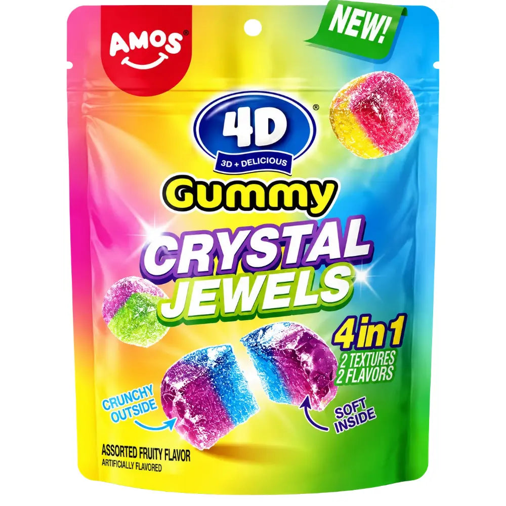 Amos 4D Gummy Crystal Jewels 24 x 65g