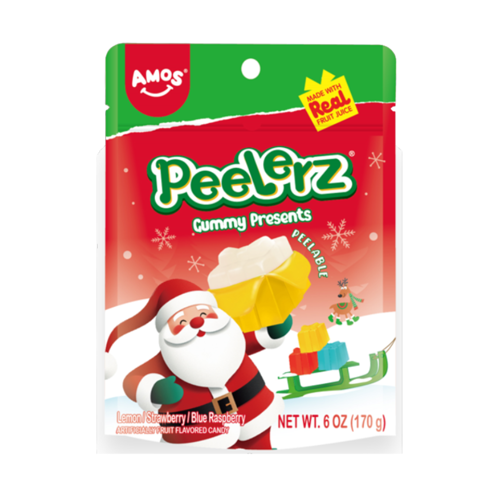 Amos Peelerz Gummy Christmas Presents 24 x 65g