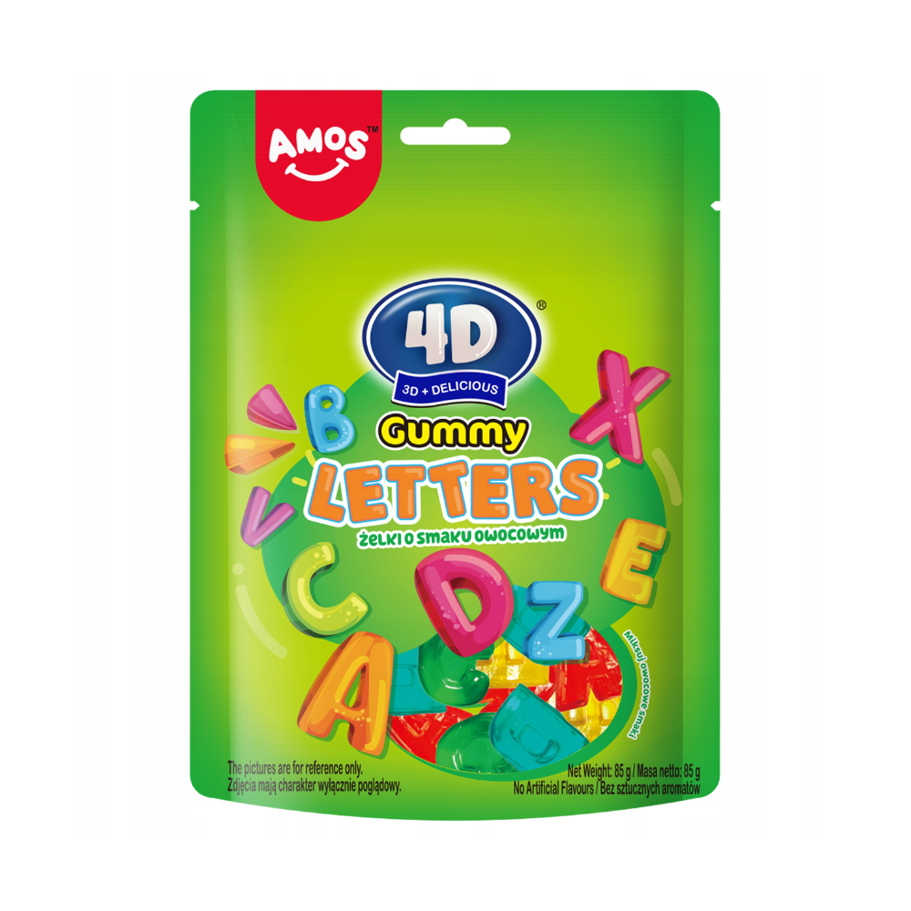 Amos 4D Gummy Arithmetic Games & Letters 24 x 85g