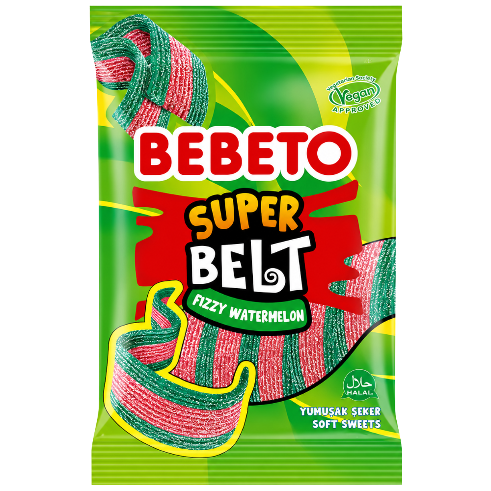 Bebeto Super Belt Fizzy Watermelon 32 x 135g