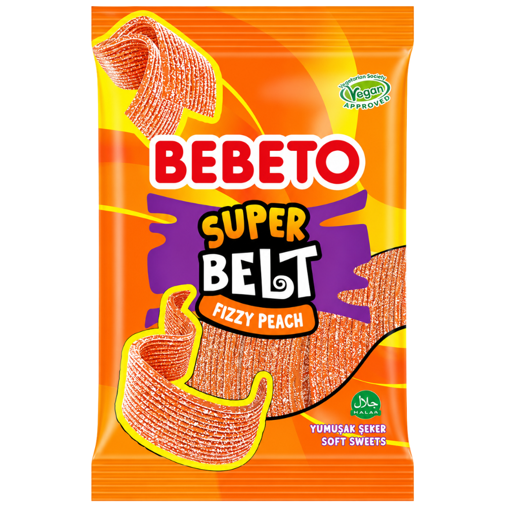 Bebeto Super Belt Fizzy Peach 32 x 135g
