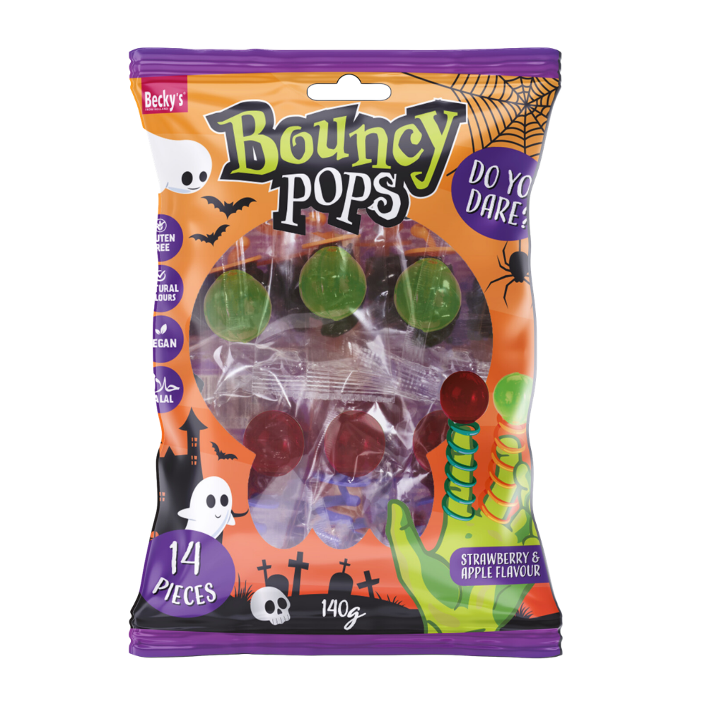 Becky's Bouncy Pops Strawberry Apple 24 x 140g