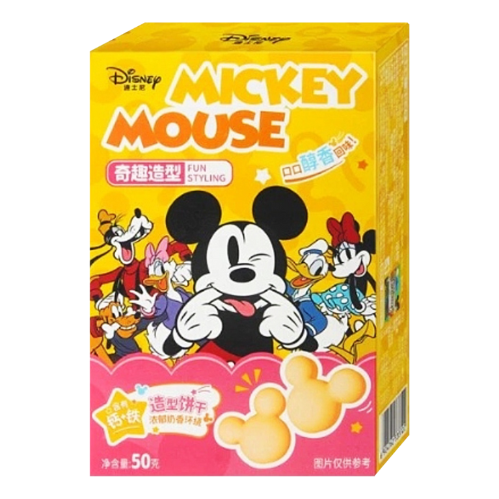 Binqi & Disney Mickey Shaped Cookies Milk Flavor 30 x 50g