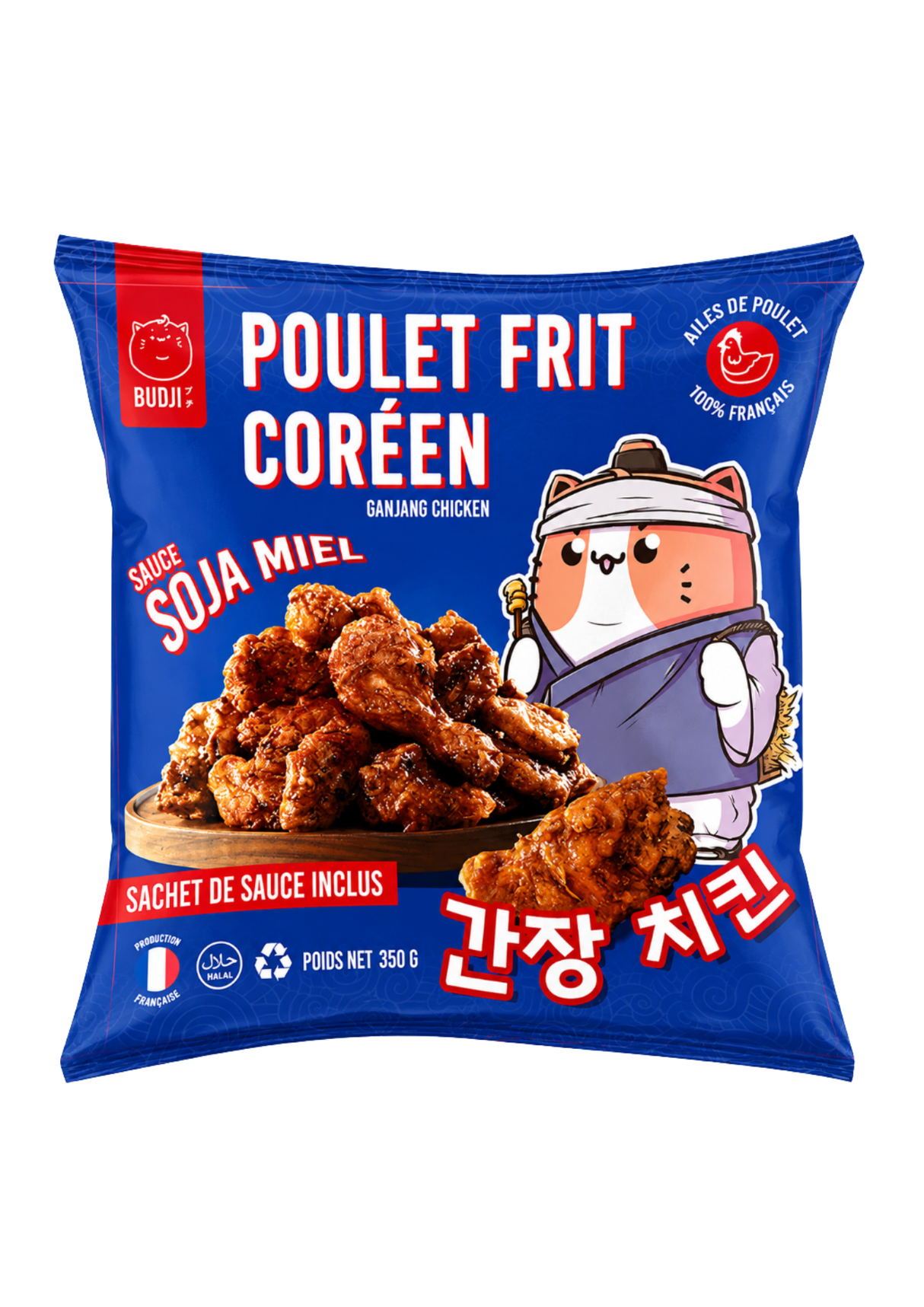 Budji Honey Soja Koreaanse gefrituurde kip 12 x 350 g