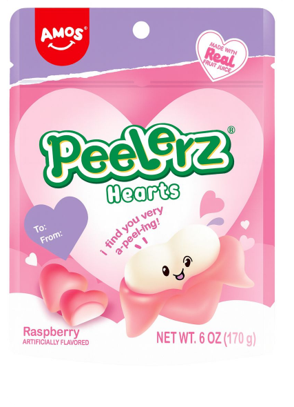 Amos Peelerz Gummy Hearts 24 x 65g