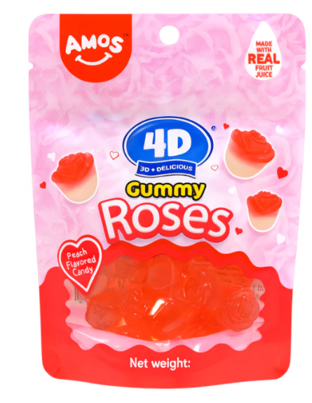 Amos 4D Gummy Roses 24 x 65g