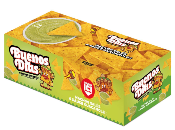 Buenos Dias Nachos Salés & Sauce Guacamole 16 x 155g