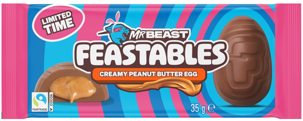 Mr Beast Feastables Creamy Peanut Butter Egg 30 x 35g DDM 2026-11