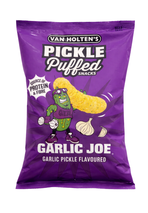 Van Holten's Pickle Puffed Snacks Garlic Joe 10 x 90g
