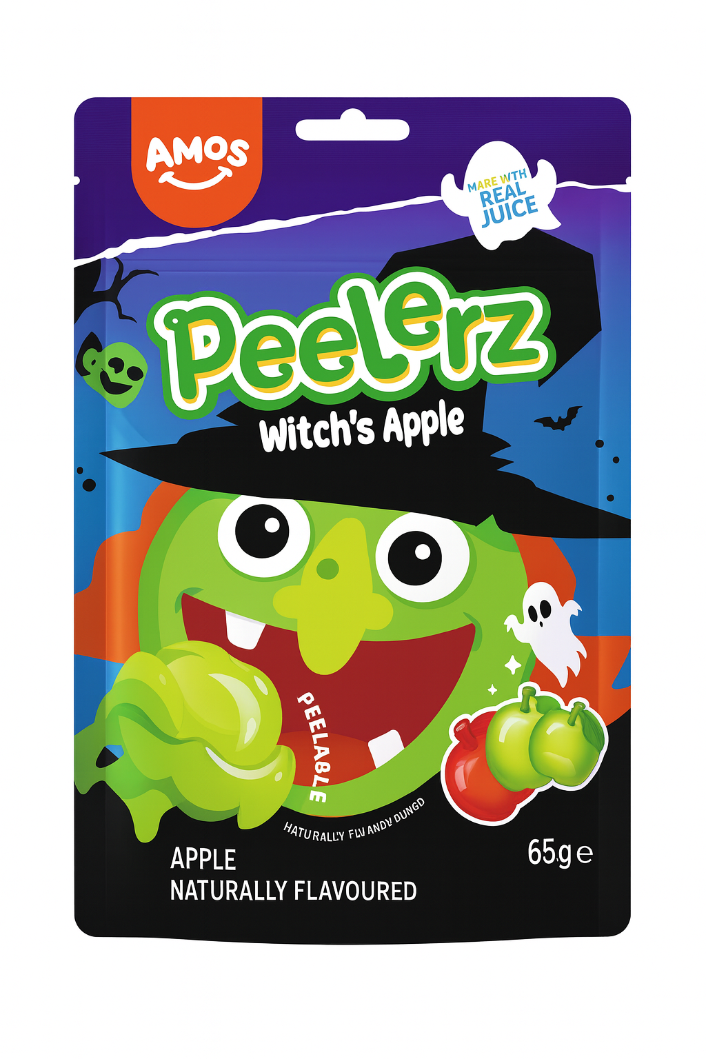 Amos Peelerz Gummy Witch Apple 24 x 65g