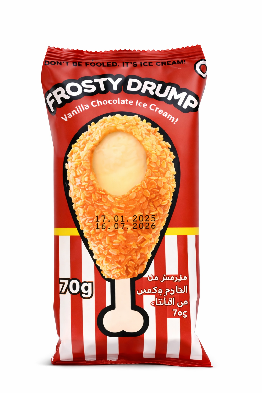 Frosty Drump Ice Cream Flavor Vanilla Chocolate 24 x 70g