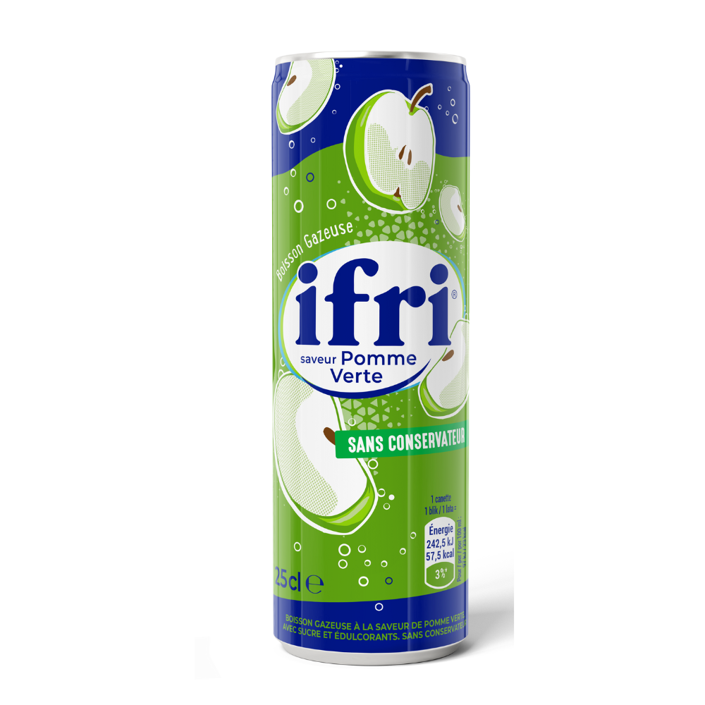 Ifri Carboneted Green Apple Can 12 x 250ml