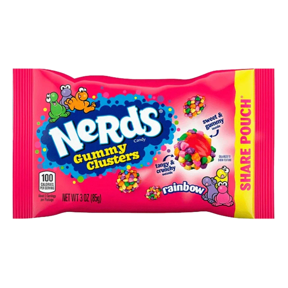 Wonka Nerds Gummy Clusters 12 x 85g DDM 2026-09