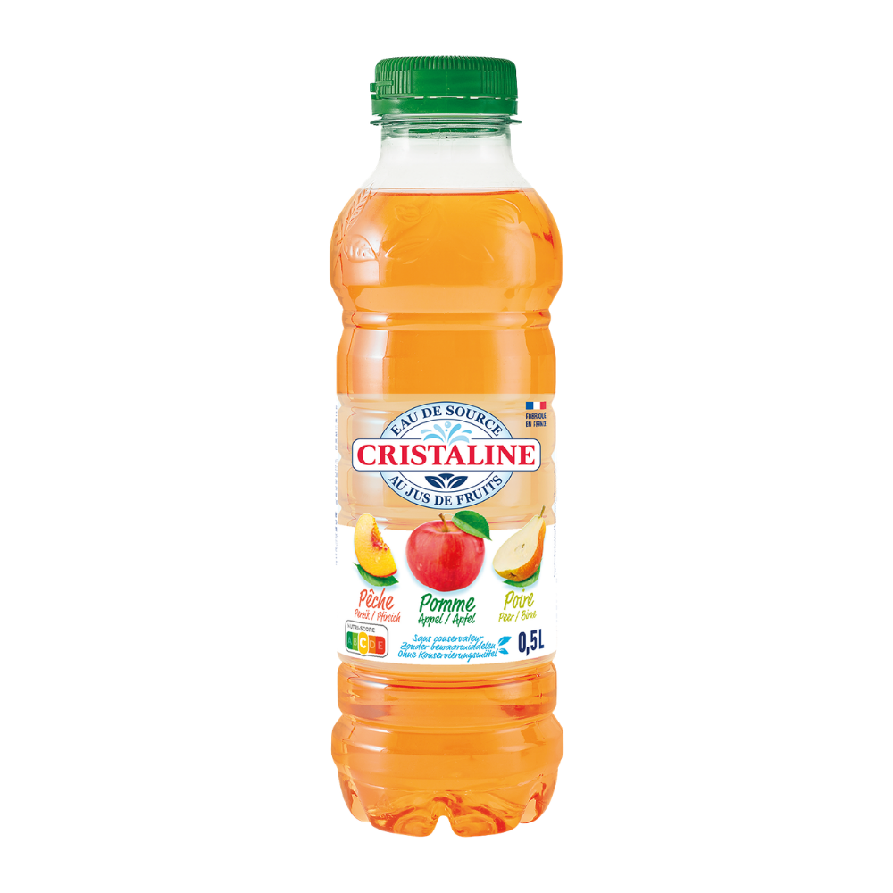 Cristaline Apple Pear & Peach 6 x 500ml