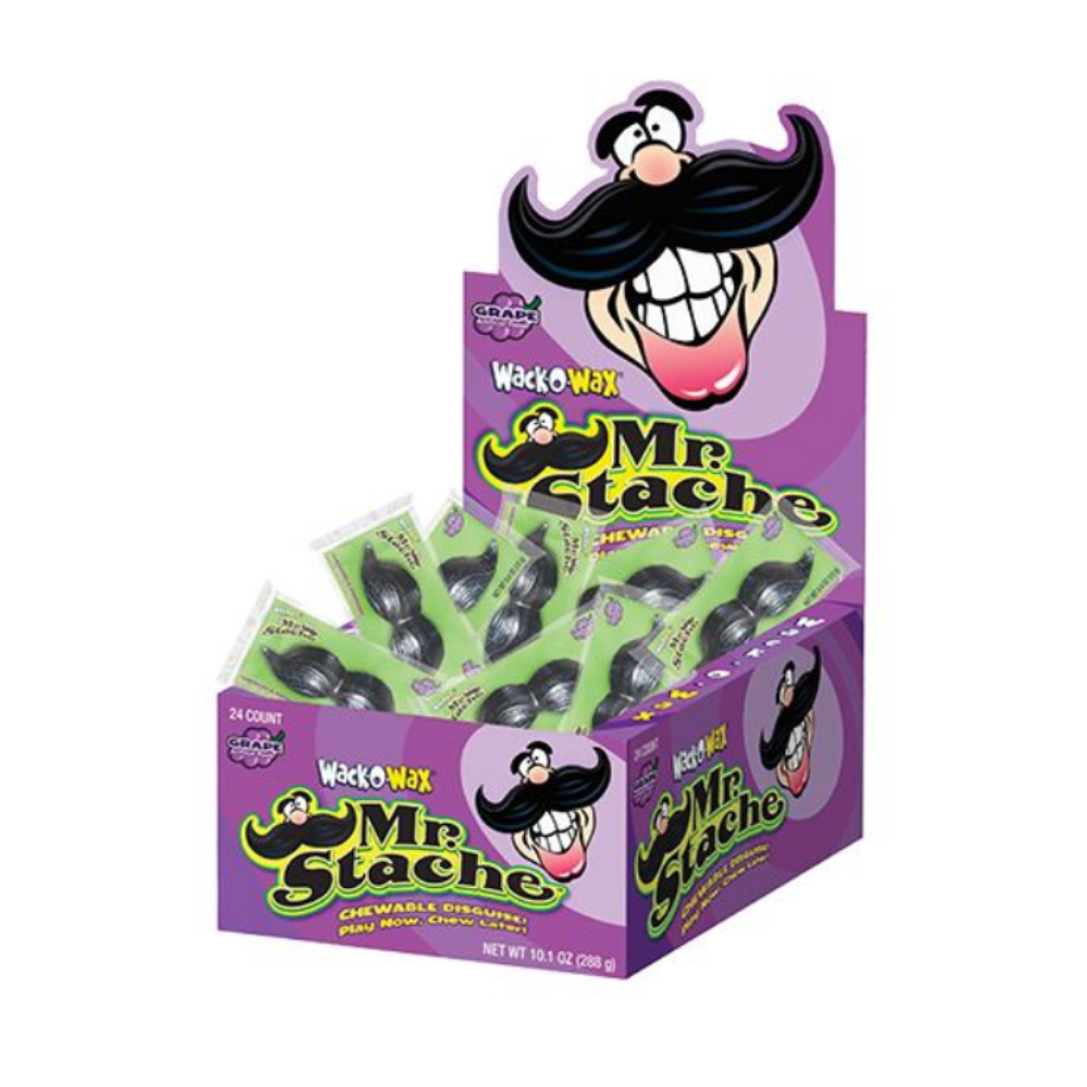 Wax-O-Wax Mustache Flavour Grape 24 x 12g