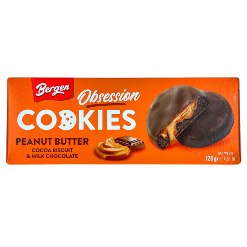 Bergen Obsession Peanut Butter Cocoa Cookies 18 x 128g