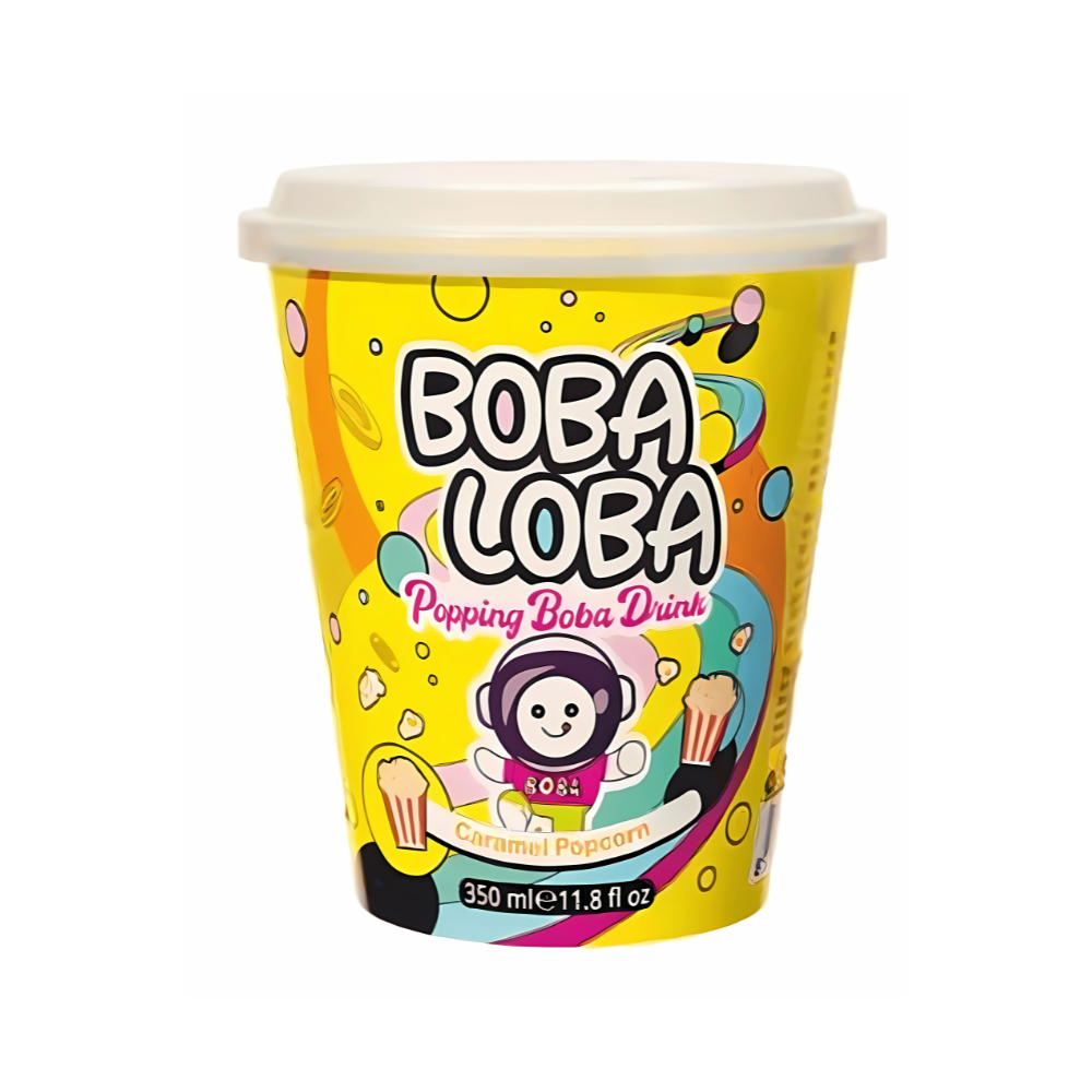 Boba Loba Caramel & Popcorn 4 x 350ml