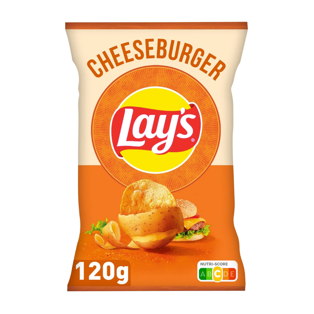Lay's Cheeseburger 24 x 120g DDM 2025-11