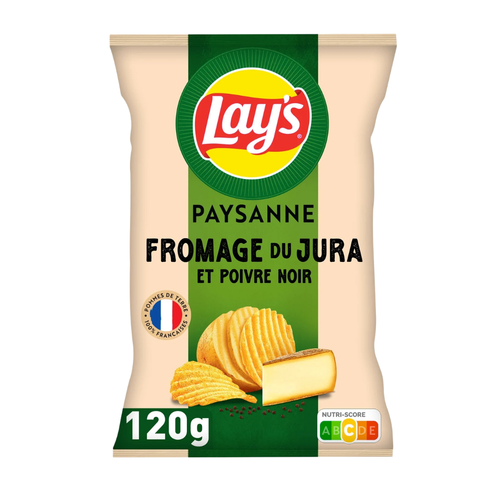 Lay's Paysanne Jura Cheese & Black Pepper 24 x 120g DDM 2026-02