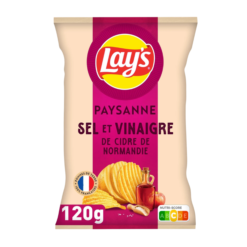Lay's Paysanne Sea Salt & Normandy Cider Vinegar 24 x 120g DDM 2026-06