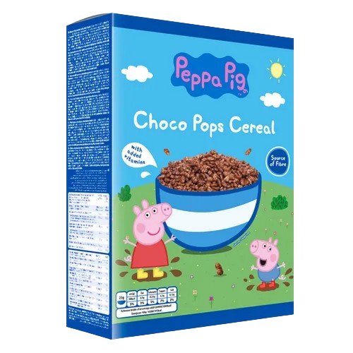 Peppa Pig Choco Pops Cereal 12 x 375g DDM 2025-11
