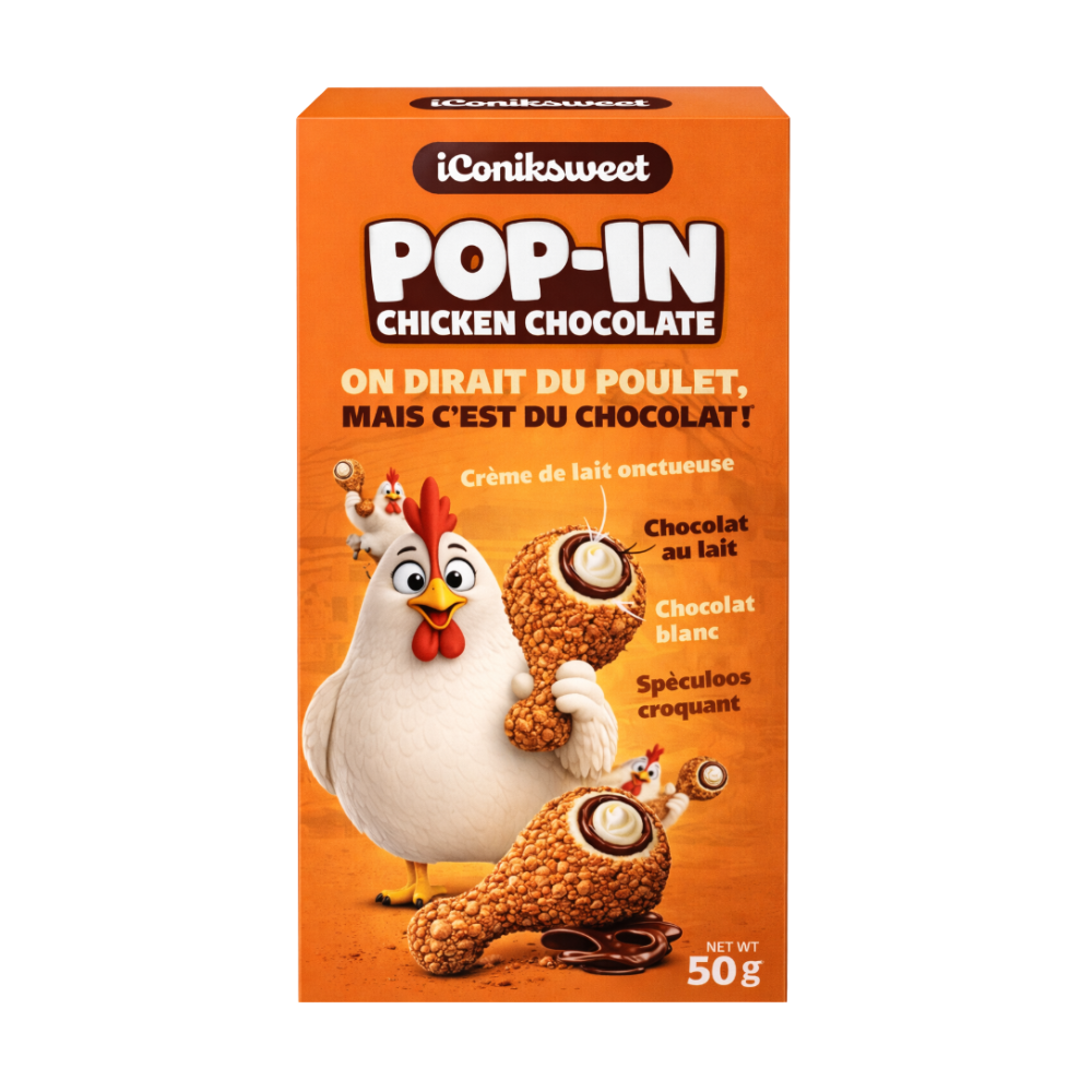 Iconiksweet Pop-In Chicken Chocolate 12 x 50g