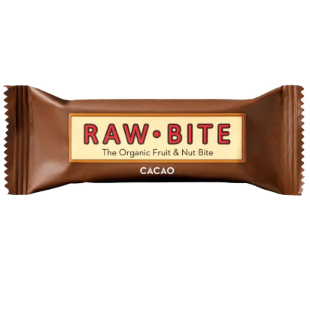 Rawbite Organic Fruit & Nut Cacao 12 x 50g DDM 2026-11