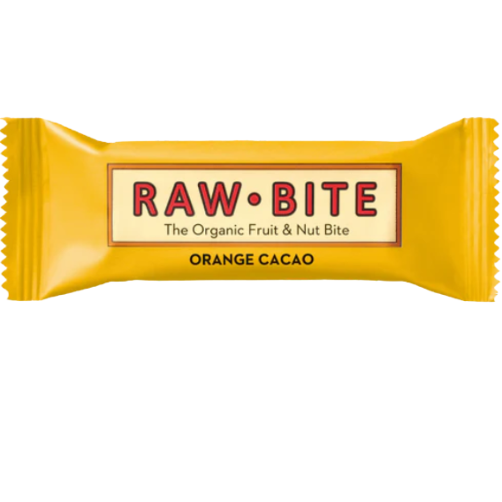 Rawbite Organic Fruit & Nut Orange Cacao 12 x 50g DDM 2026-11