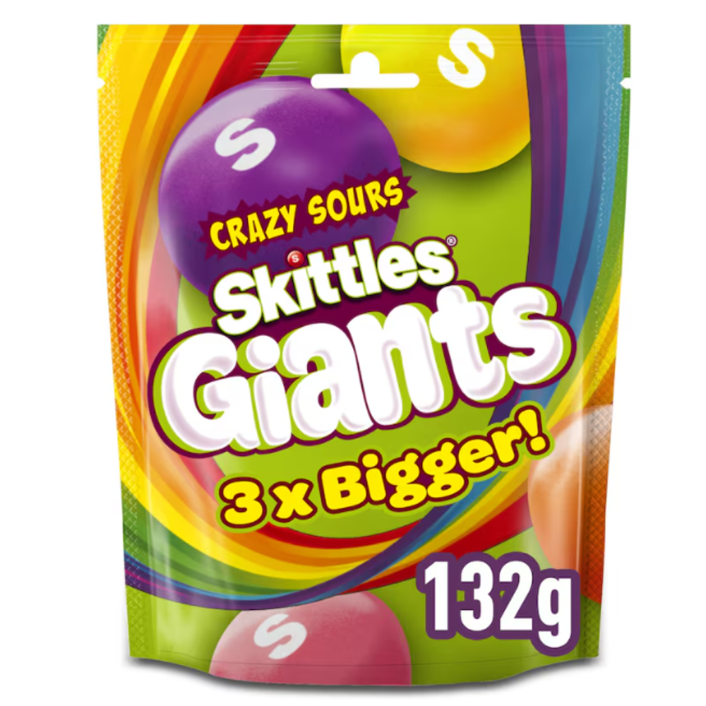 Skittles Giant Crazy Sours 15 x 132g DDM 2026-08