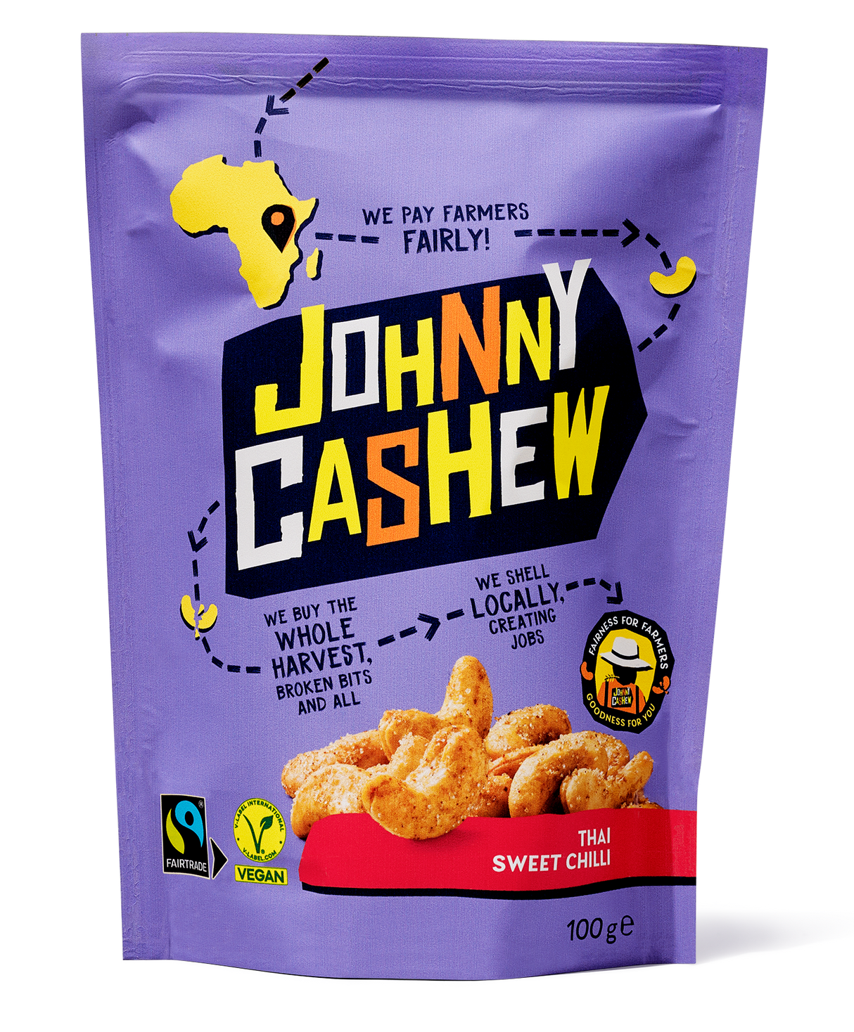 Johnny Cashew Thai Sweet Chili 8 x 100g