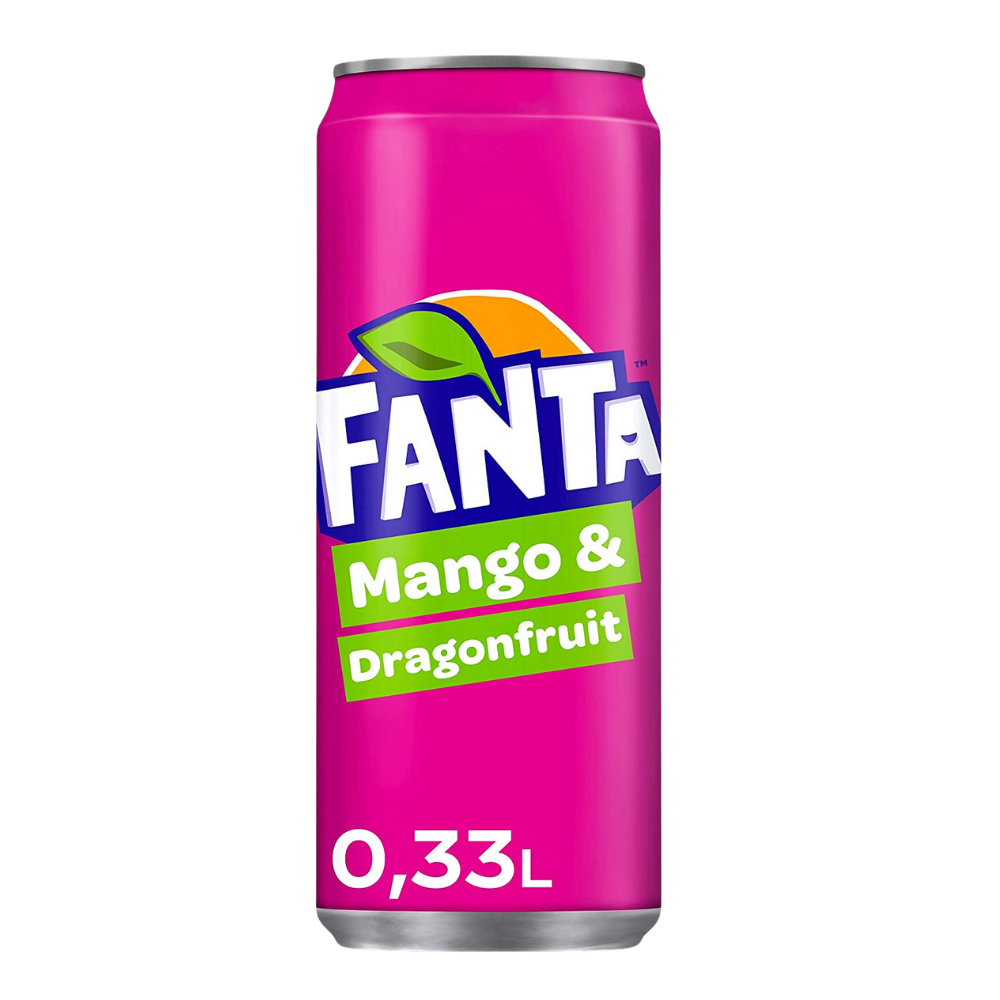 Fanta Mango & Dragonfruit 24 x 333ml DDM 2025-05