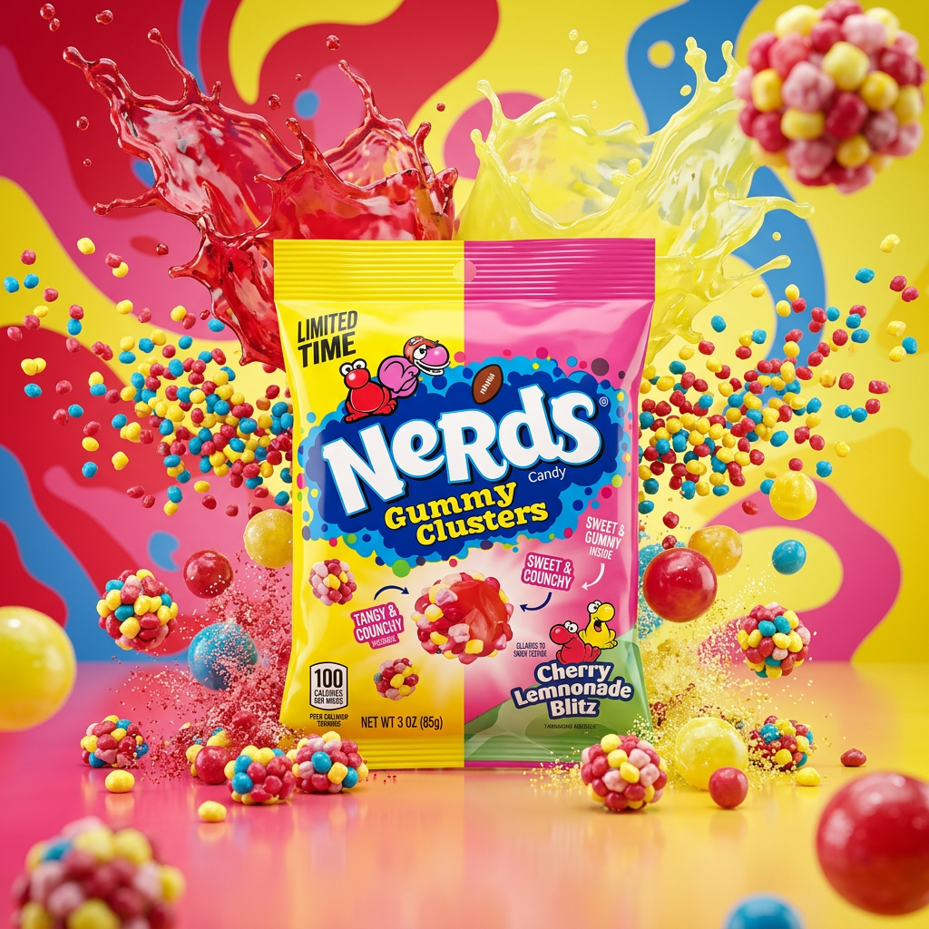 Wonka Nerds Gummy Clusters Snoep Kersenlimonade 12 x 85g