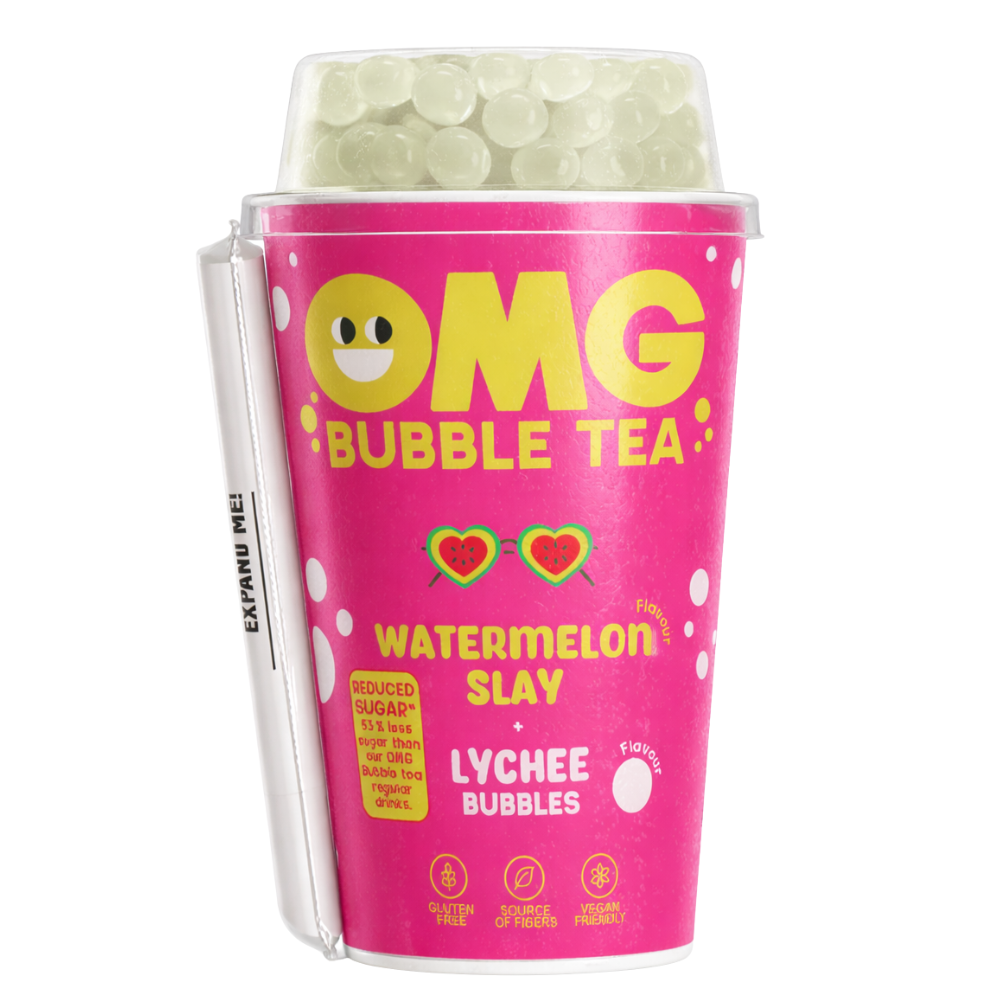 OMG Bubble Tea Watermelon and Lychee 10 x 265ml