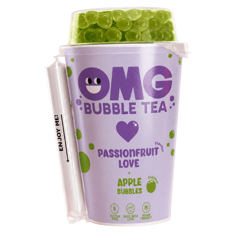 OMG Bubble Tea Passion Fruit Green Apple 10 x 265ml