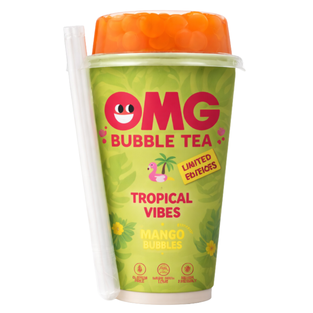 OMG Bubble Tea Tropical Vibes Mango 10 x 265ml