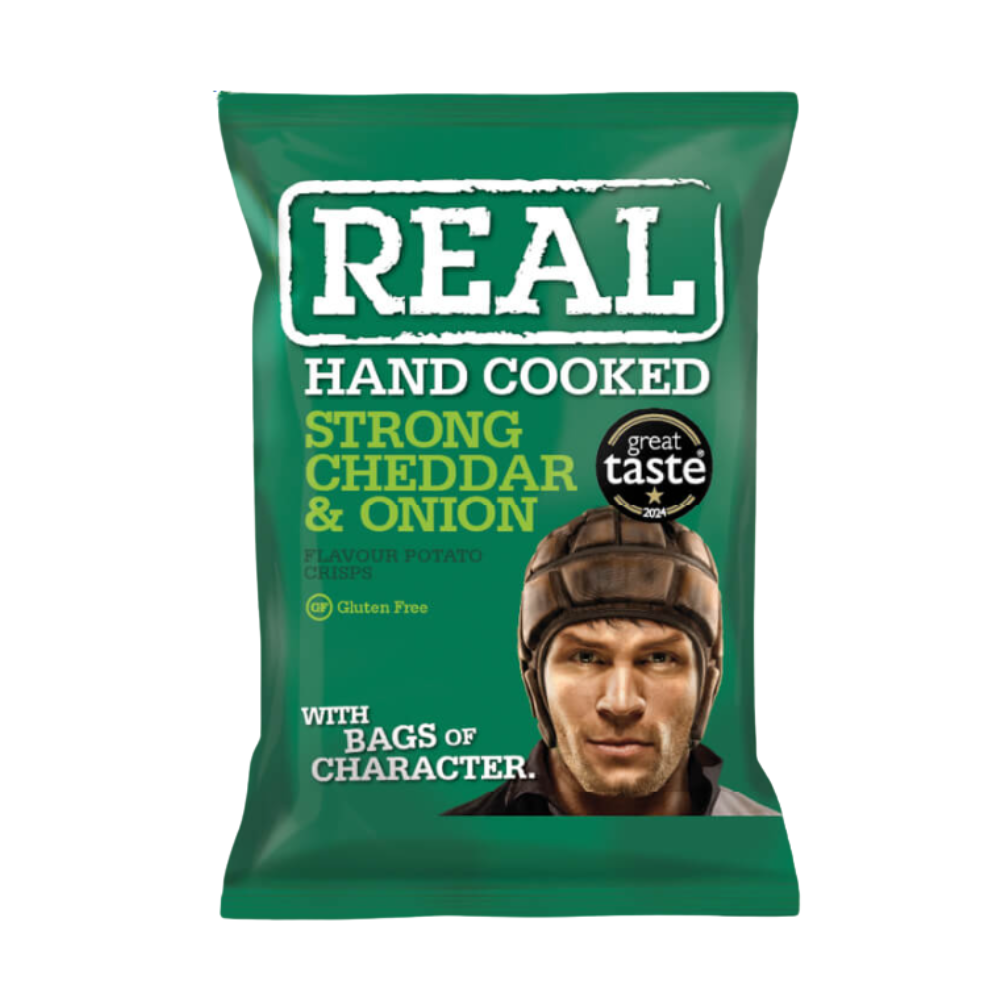 Real Crisp Sterke Kaas en Uien 24 x 35g