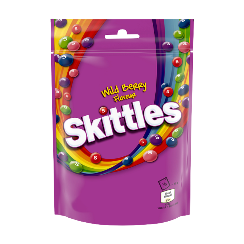 Skittles Pouch Bag Wild Berry 15 x 136g