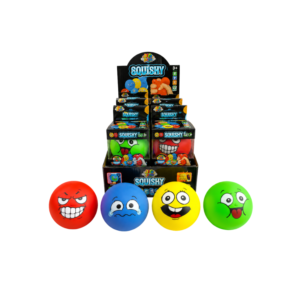 Squishy Happy Face Round 12 x 1pc