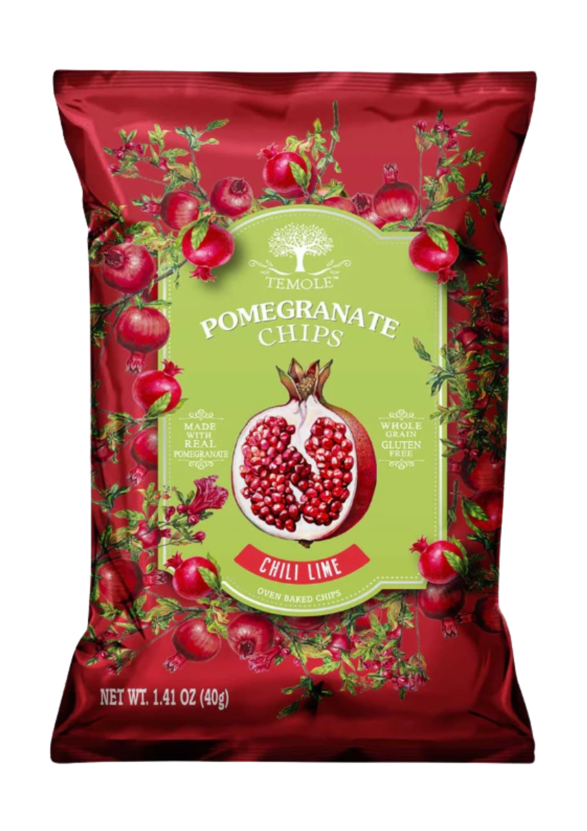 Temole Pomegranate Chips Chili Lime 24 x 40g DDM 2026-12