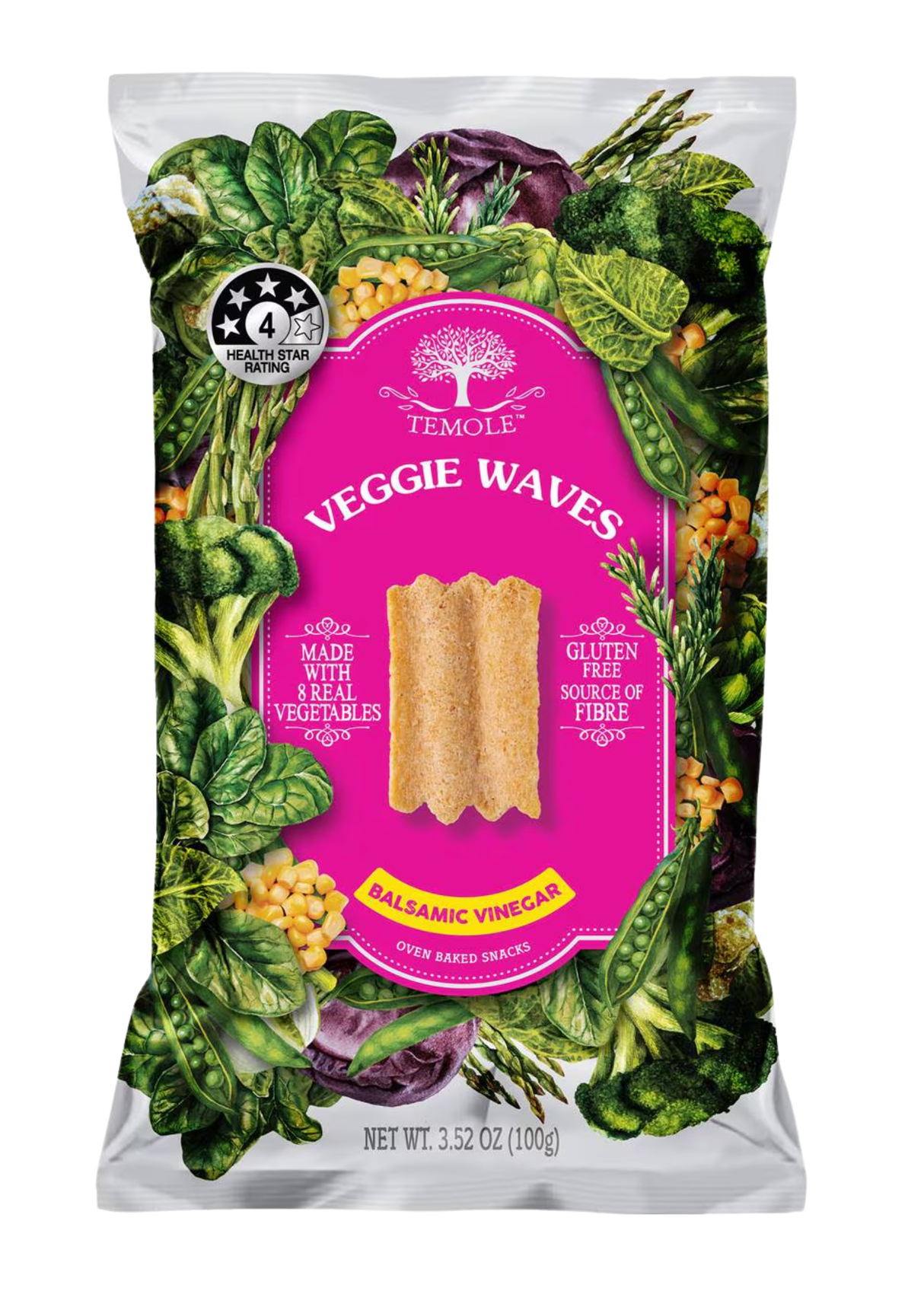 Temole Veggie Waves Balsamic Vinegar 24 x 100g