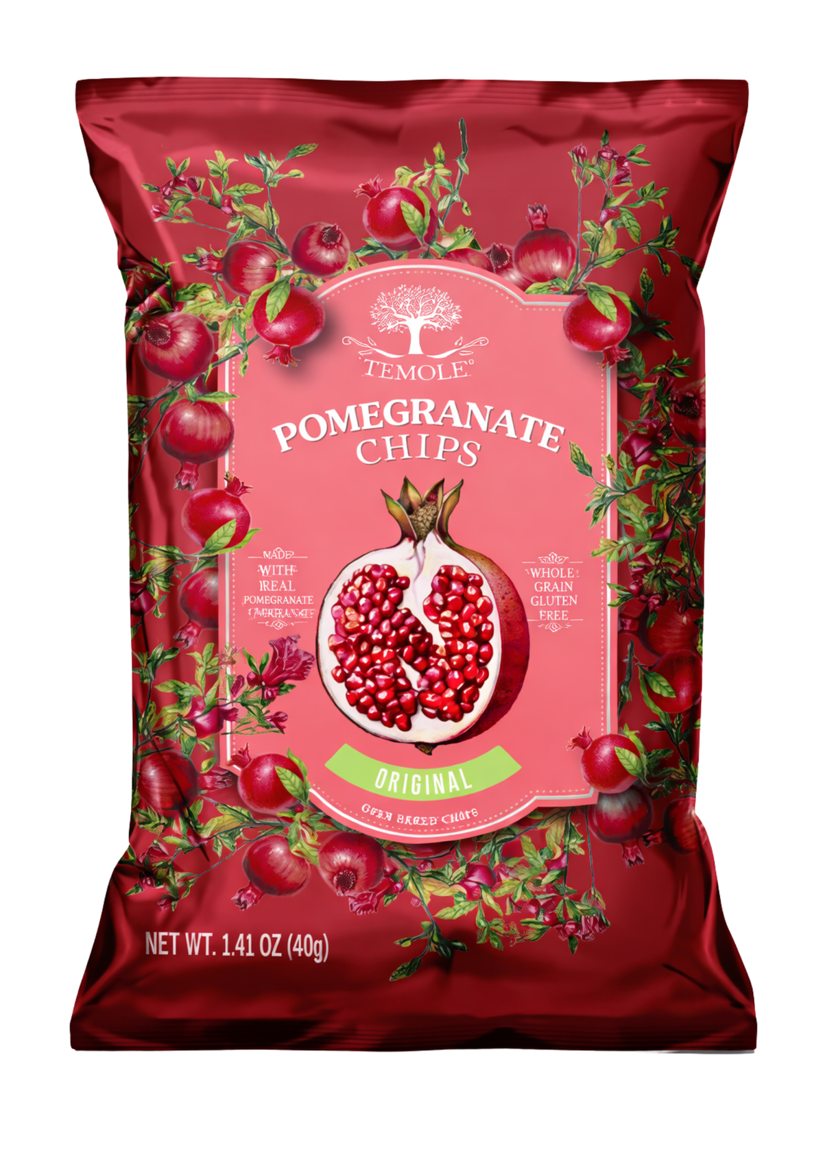 Temole Pomegranate Chips Original 24 x 40g DDM 2026-12