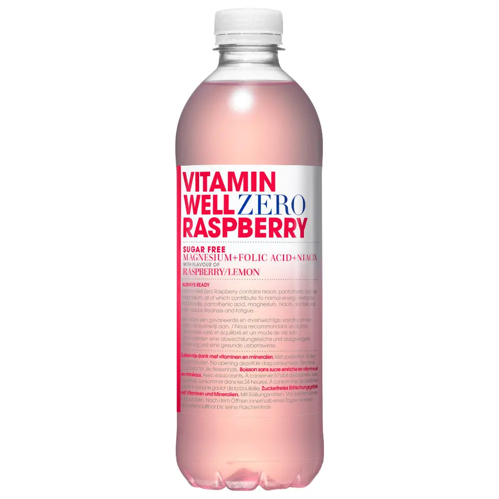 Vitamin Well Zero Raspberry 12 x 500ml
