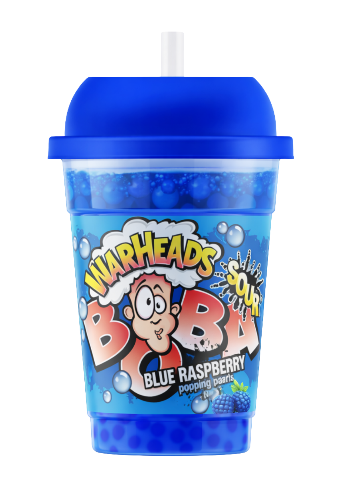 Warheads Boba Sour Blue Raspberry 28 x 400ml