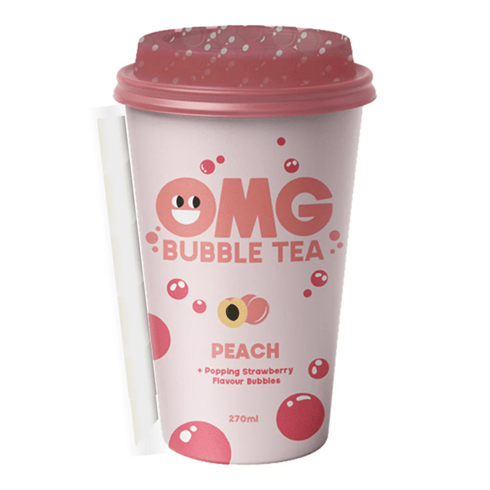 OMG Bubble Tea Peach and Strawberry 10 x 265ml